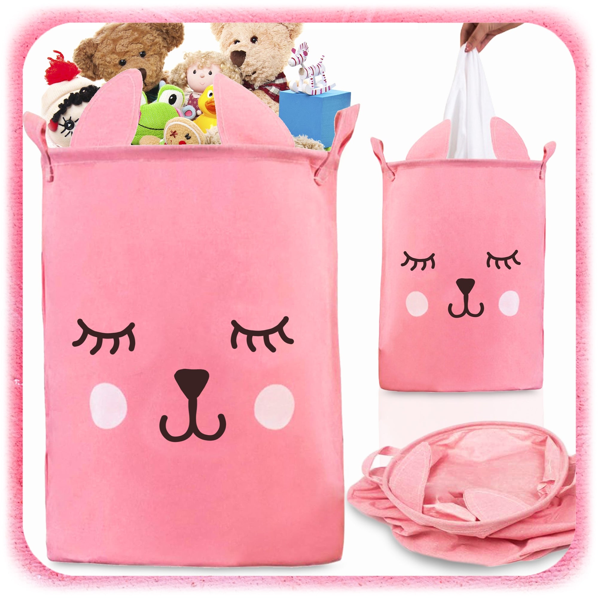 TOY BASKET Container Material Organizer with Puller Pink 43L Manufacturer code 006948