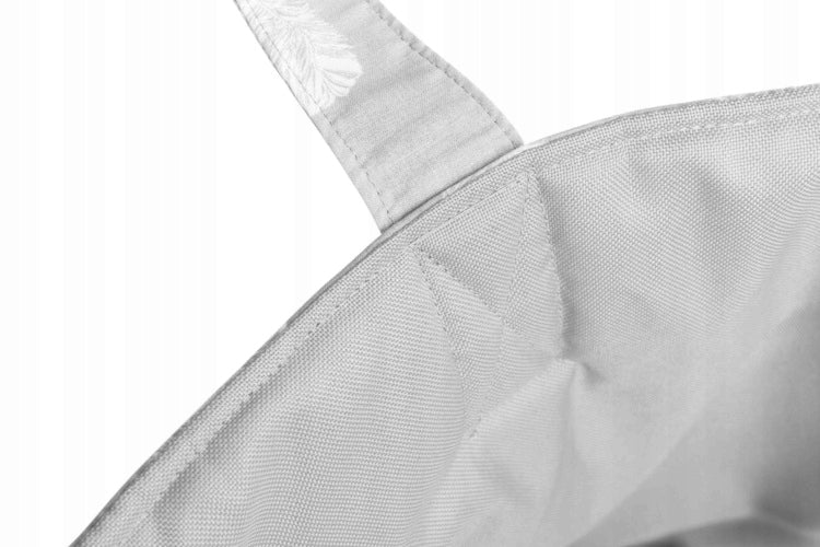 TOY BASKET MEDIUM 35X47 CM FEATHERS GREY Brand Sensillo