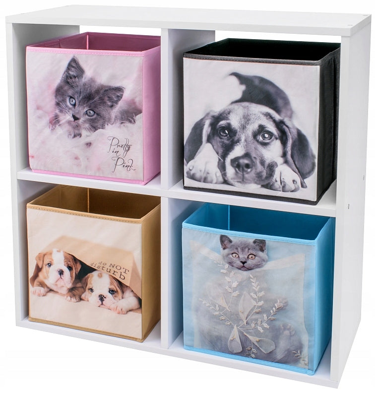 TOY BOX ORGANIZER CONTAINER MADE OF PINK MATERIAL WITH KITTEN EAN (GTIN) 5907694969093