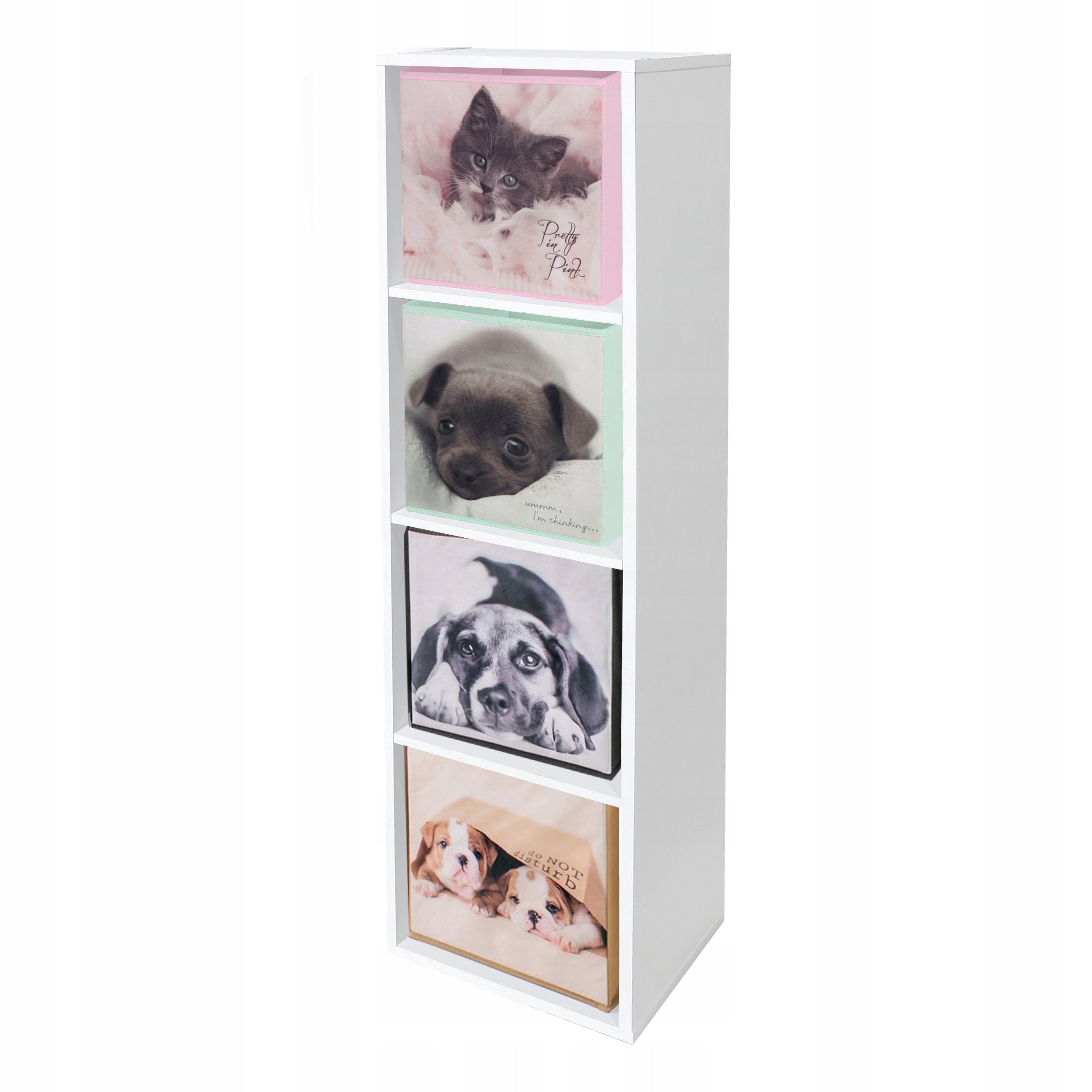 TOY BOX ORGANIZER CONTAINER MADE OF PINK MATERIAL WITH KITTEN Manufacturer code 96909