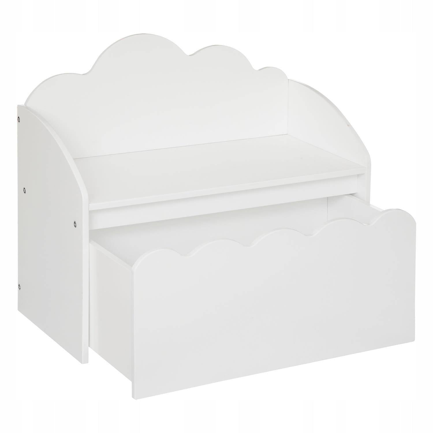 TOY CHEST WITH SEAT CLOUD WHITE CHILDREN'S BENCH 60X53X30 CM Brand Atmosphera