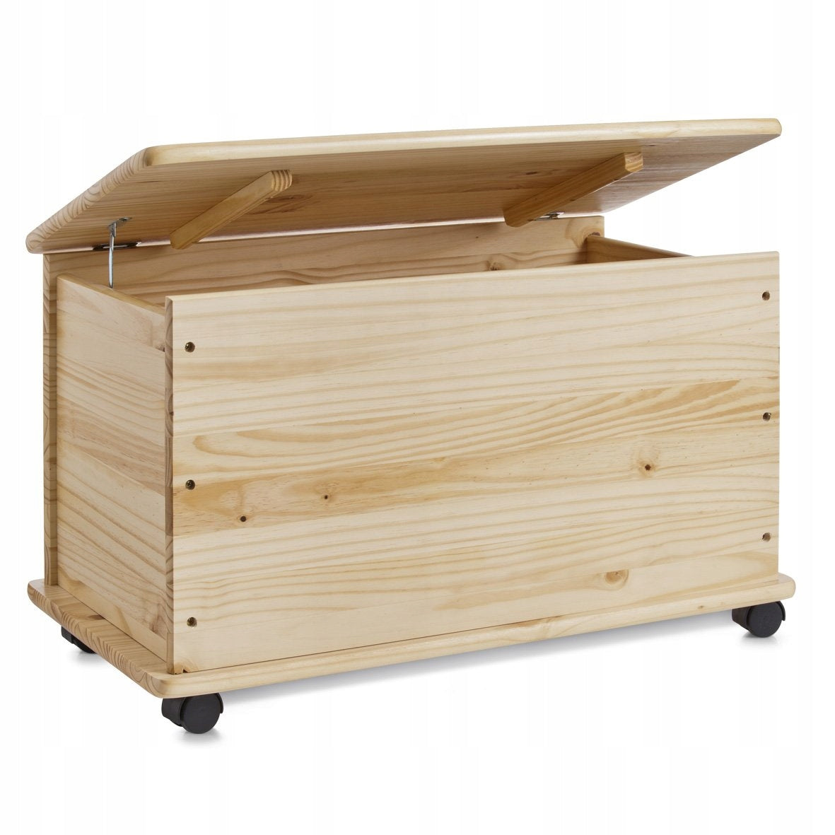 TOY CONTAINER BOX ON WHEELS WITH LID