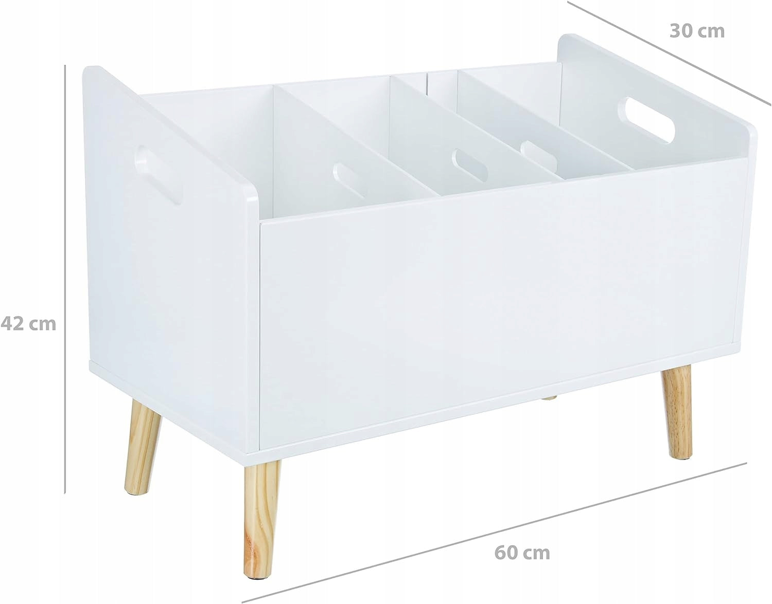 TOY CONTAINER CHEST WHITE WITH COMPARTMENTS LOMOS Color white
