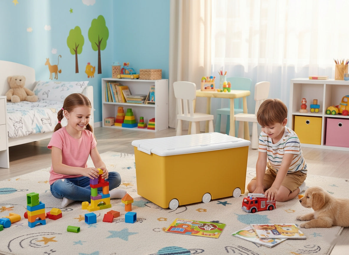 TOY CONTAINER LARGE BOX ON WHEELS TEGA EAN (GTIN) 5902963002297