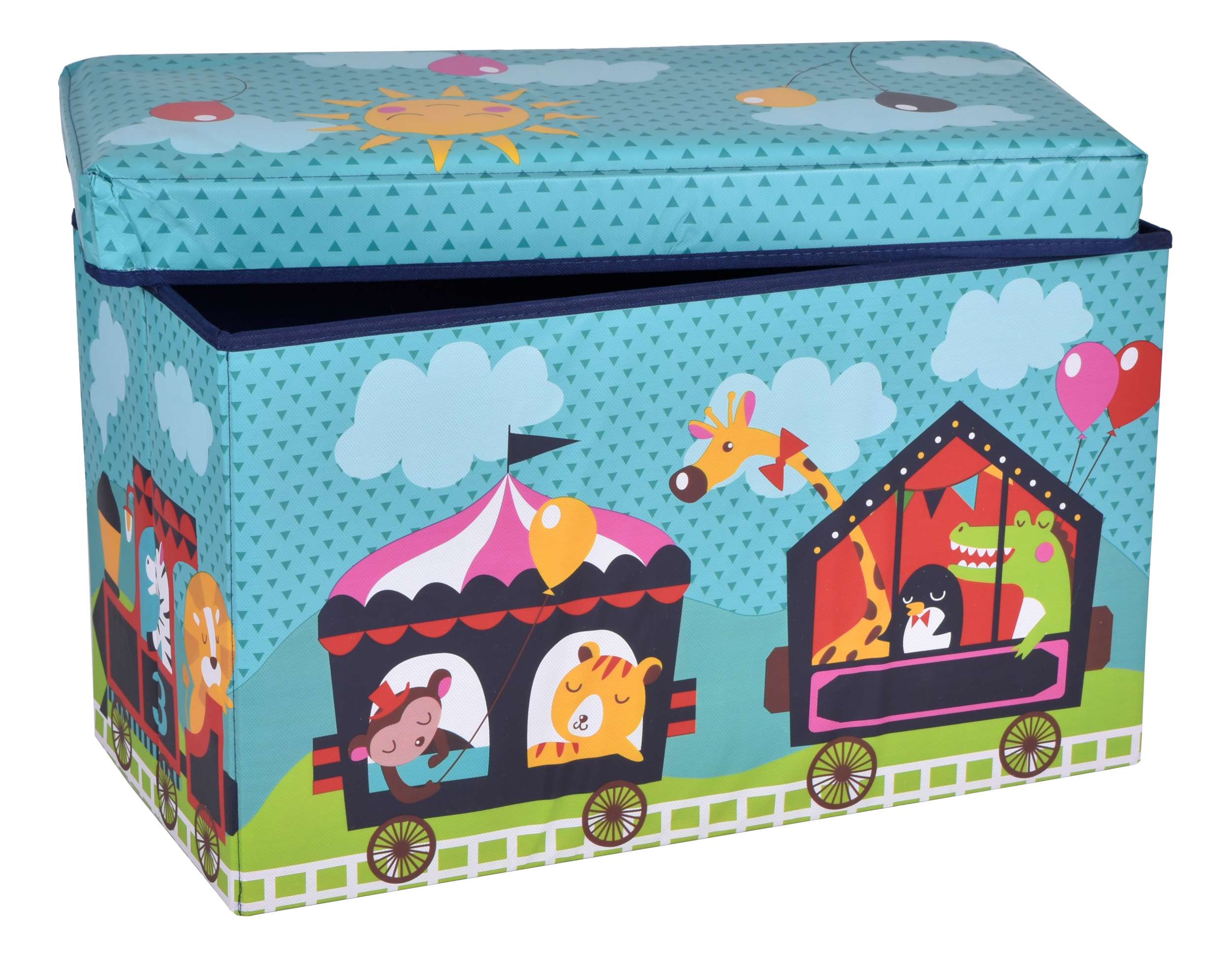 TOY CONTAINER POUF FOR CHILDREN CHEST TRUNK ORGANIZER SEAT Brand Gockowiak