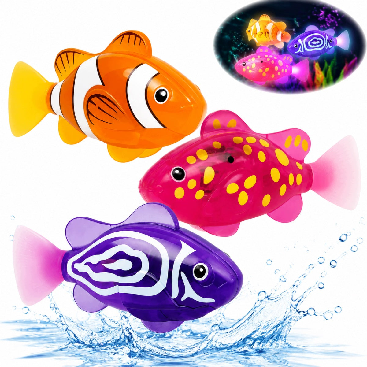 TOY FLOATING ROBOTIC FISH SET OF 3 PCS.