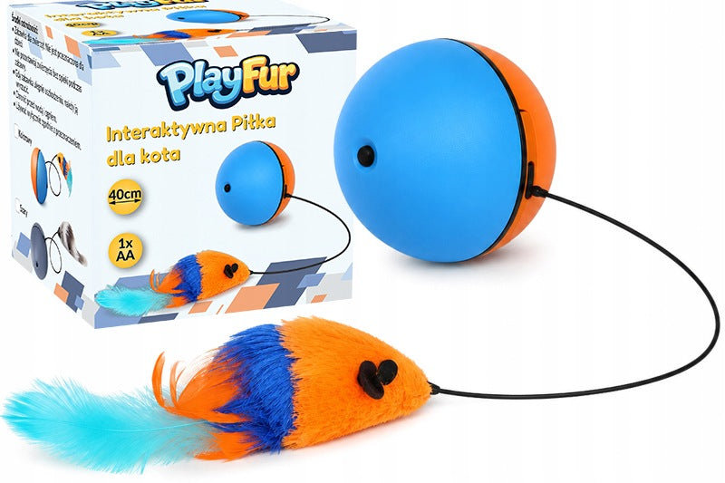 TOY INTERACTIVE DOG CAT BALL ESCAPING MOUSE BALL MOUSE Brand PlayFur