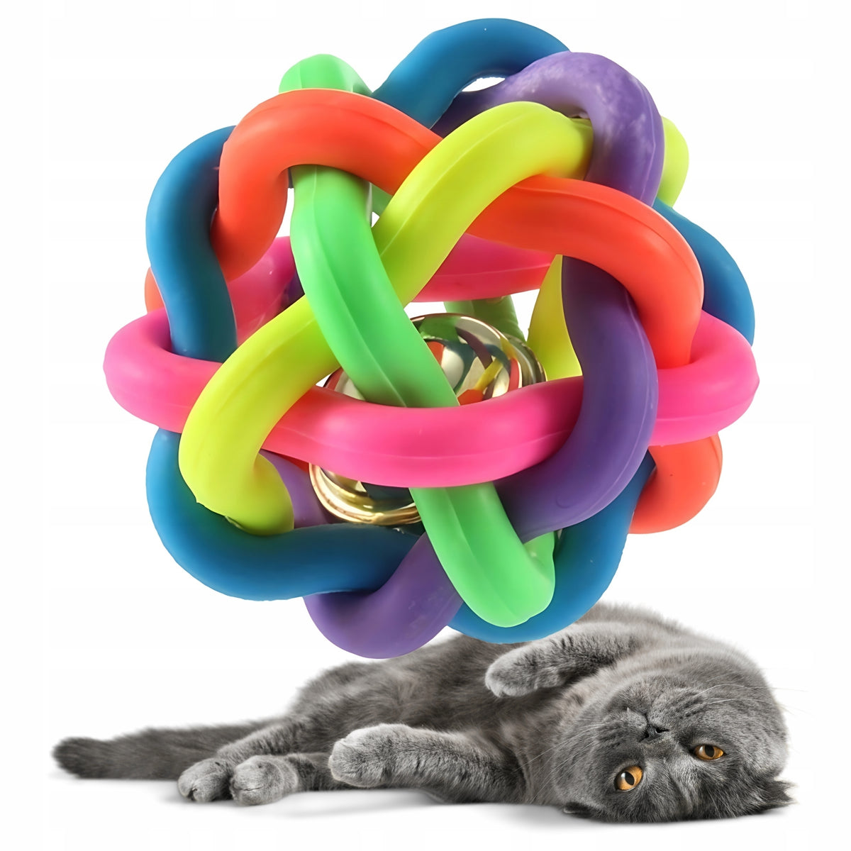 TOY RUBBER ball for cat teether bell CAT 5,5cm