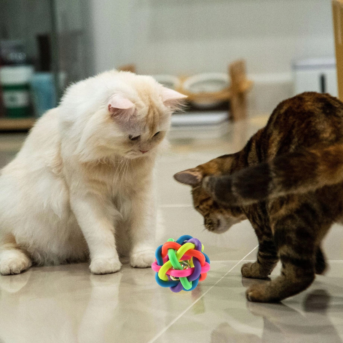 TOY RUBBER ball for cat teether bell CAT 8,5 cm Kind balls