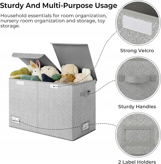 TOY STORAGE BOX LARGE SPLIT BOX IDEAL FOR THE ROOM Manufacturer code PUDEŁKO POJEMNIK DO PRZECHOWYWANIA ZABAWEK