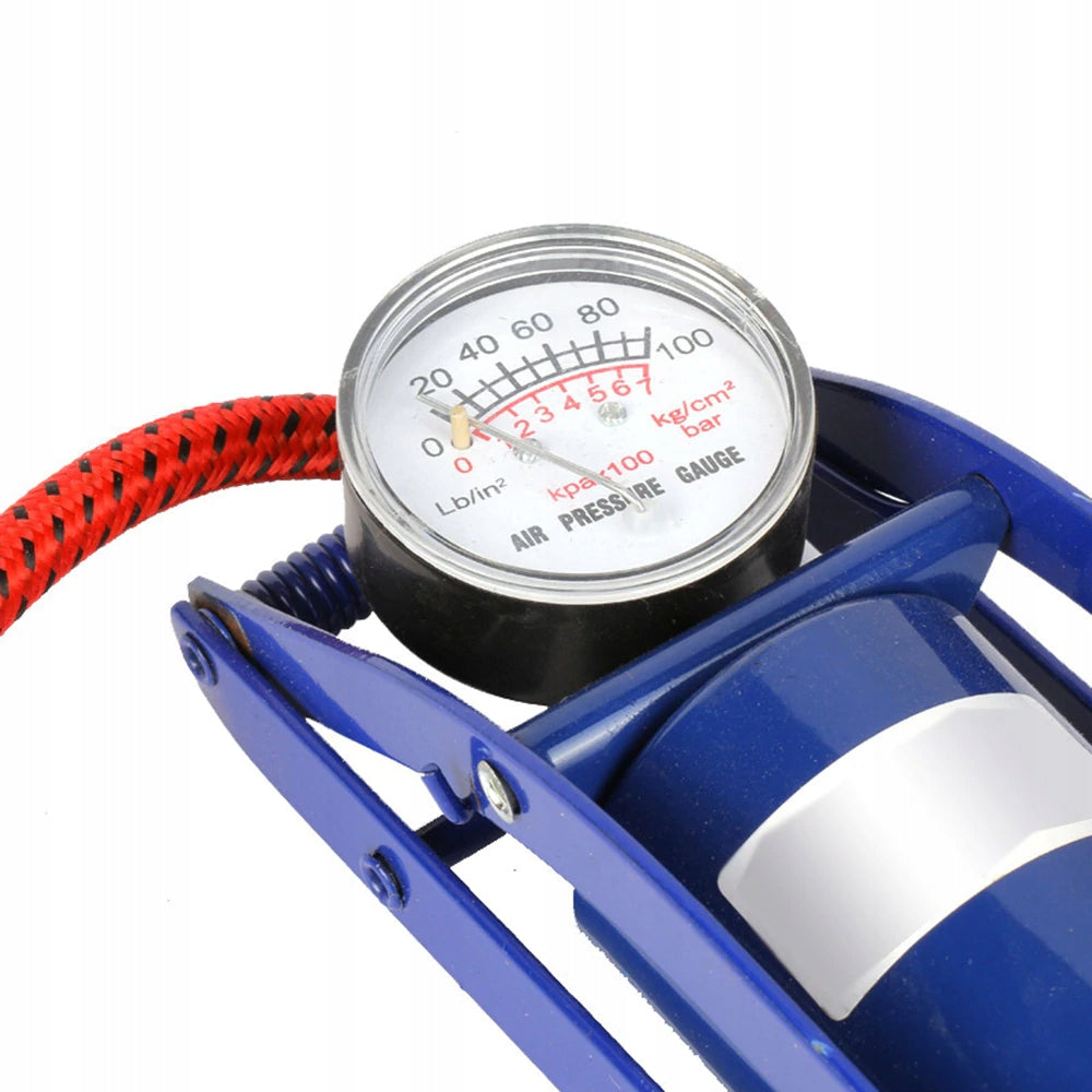 TOYA FOOT PUMP WITH PRESSURE GAUGE Length 21 cm