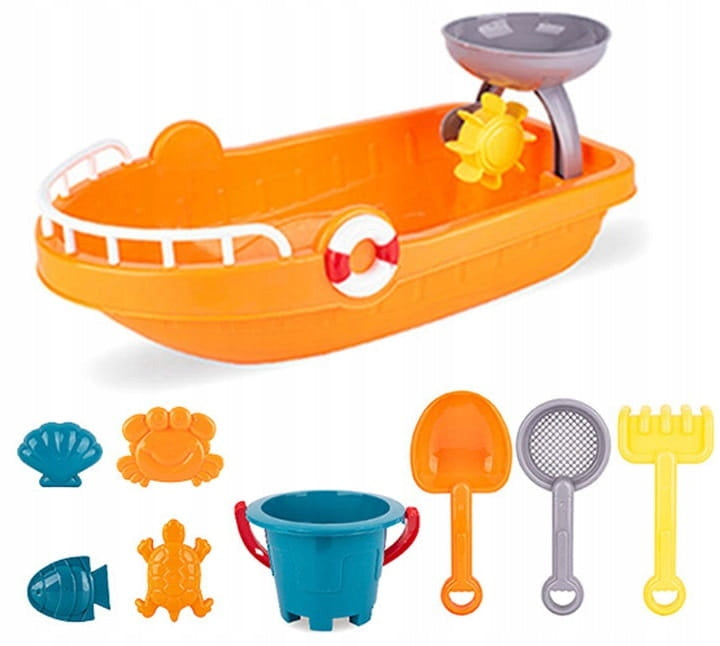 TOYS SAND SANDBOX SET BOAT MOLDS Kind set