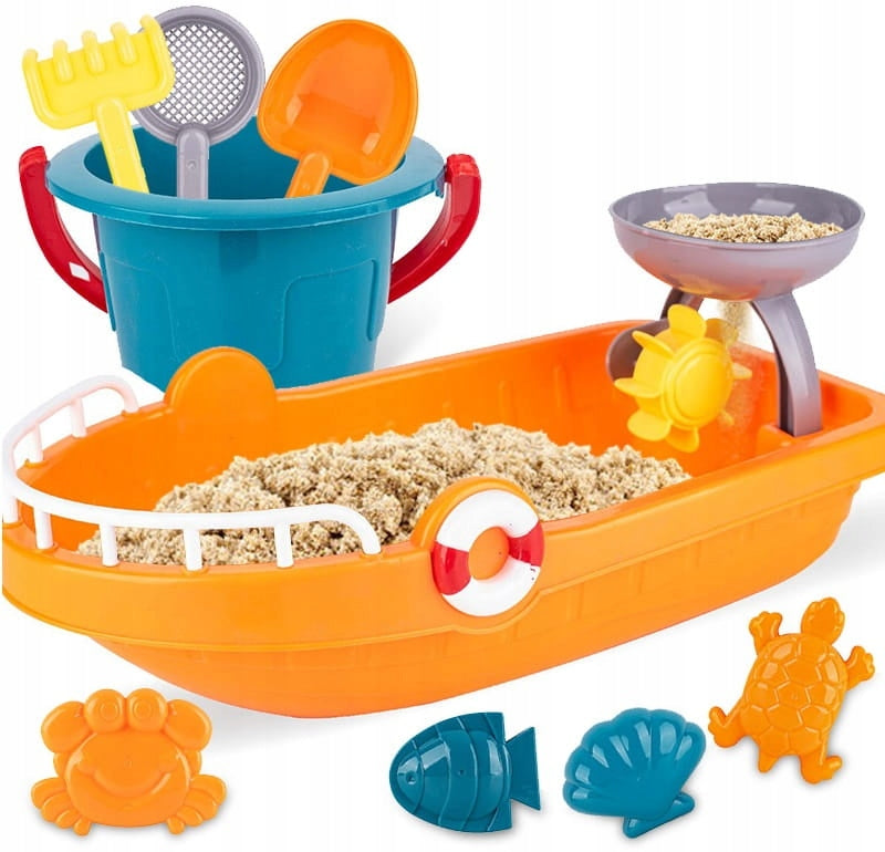 TOYS SAND SANDBOX SET BOAT MOLDS