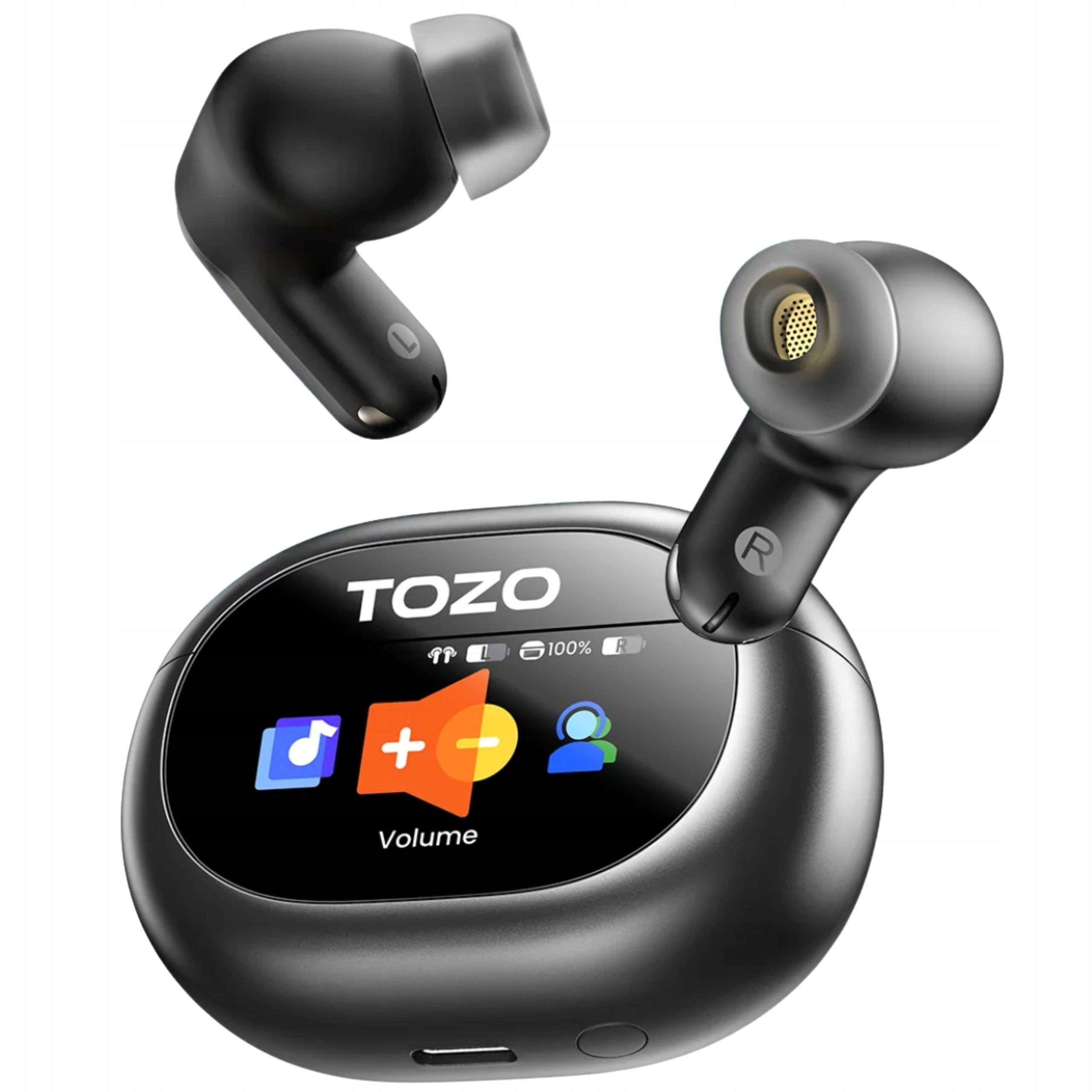 TOZO AeroSound6 Pro Black Wireless In-Ear Headphones Packaging status original