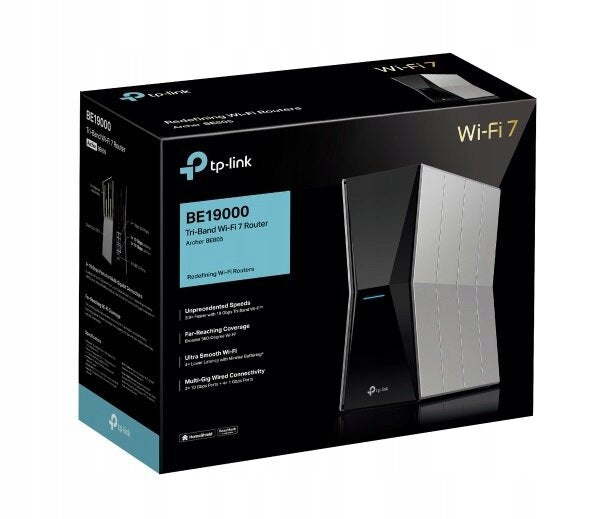 TP-LINK Archer BE805 Router 2.4 / 5 / 6 GHz (TriBand), Wi-Fi Mesh Model ARCHER BE805