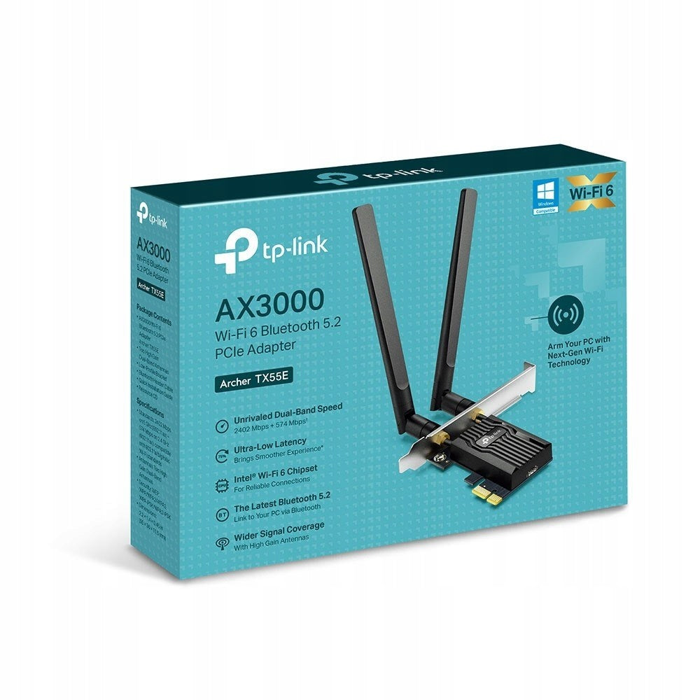 TP-LINK Archer TX55E Network Card, WiFi 6, PCI-E Interface PCI-E