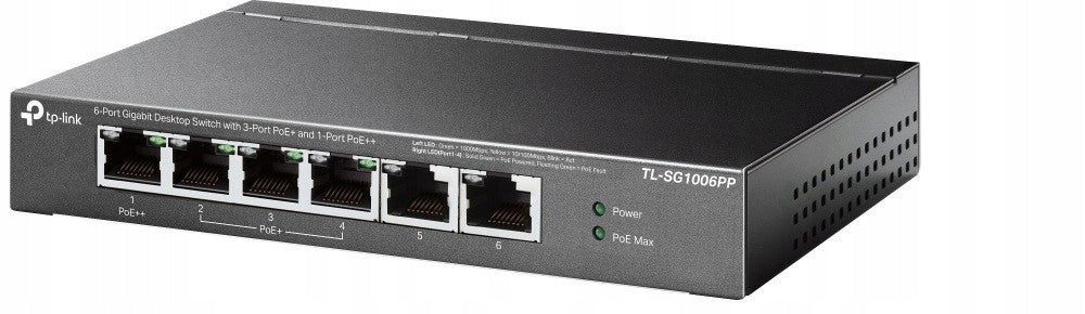 TP-LINK SG1006PP 6GE Switch (3PoE+ 1PoE++) Manufacturer TP-Link