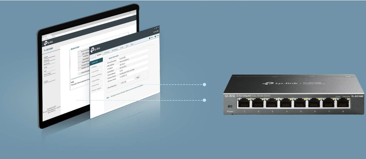 TP-LINK SWITCH 8 PORTS GIGABIT 1000MB/s QoS VLAN IGMP Cable Diagnostic Packaging status original