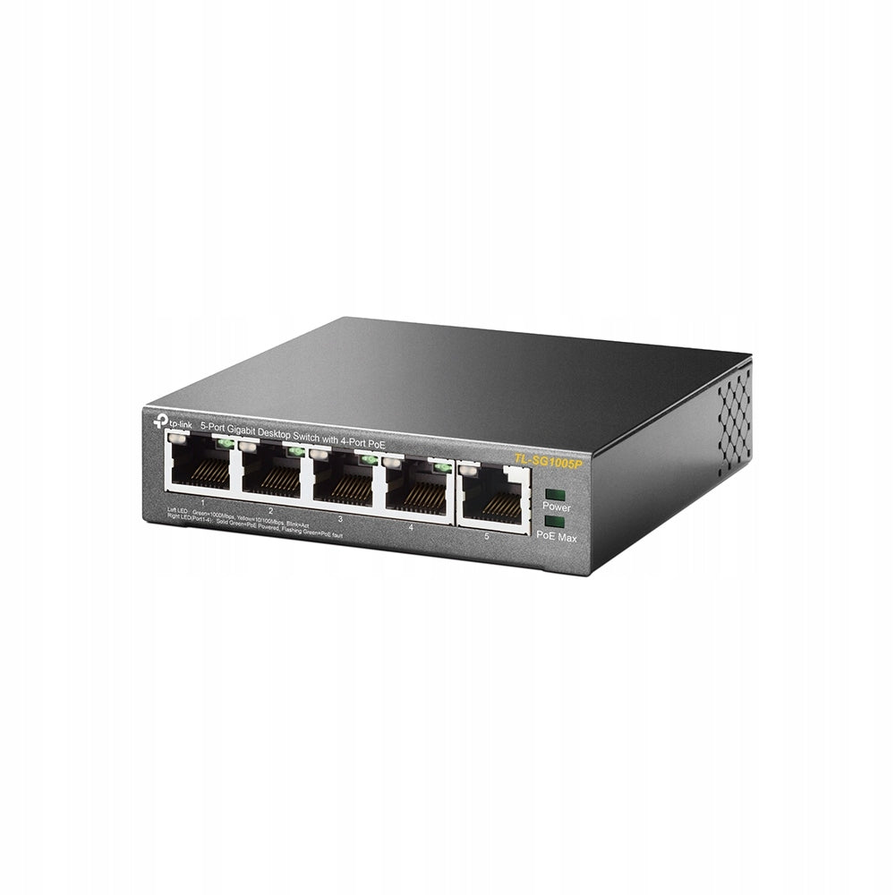 TP-LINK TL-SG1005P Switch desktop 4x PoE+ GIGABIT 5x RJ-45 metal 65W