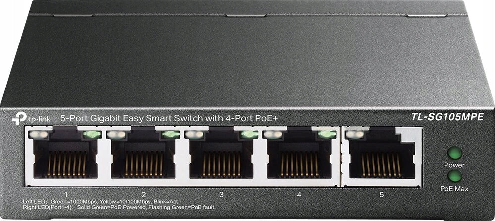 TP-LINK TL-SG105MPE Smart 5xGE Switch (4xPoE+) Manufacturer code TL-SG105MPE