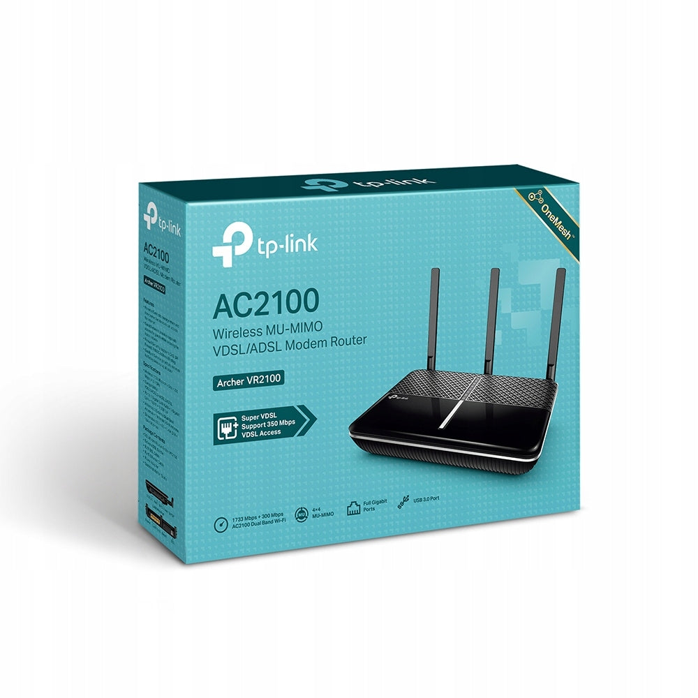 TP-LINK VR2100 VDSL / ADSL AC2100 MU-MIMO ROUTER Manufacturer TP-Link