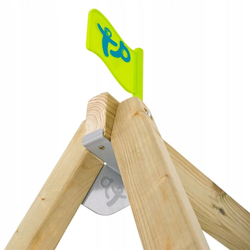 TP TOYS WOODEN GARDEN SWING FOR CHILDREN FREESTANDING WOOD FSC 6M+ Seat length 40 cm
