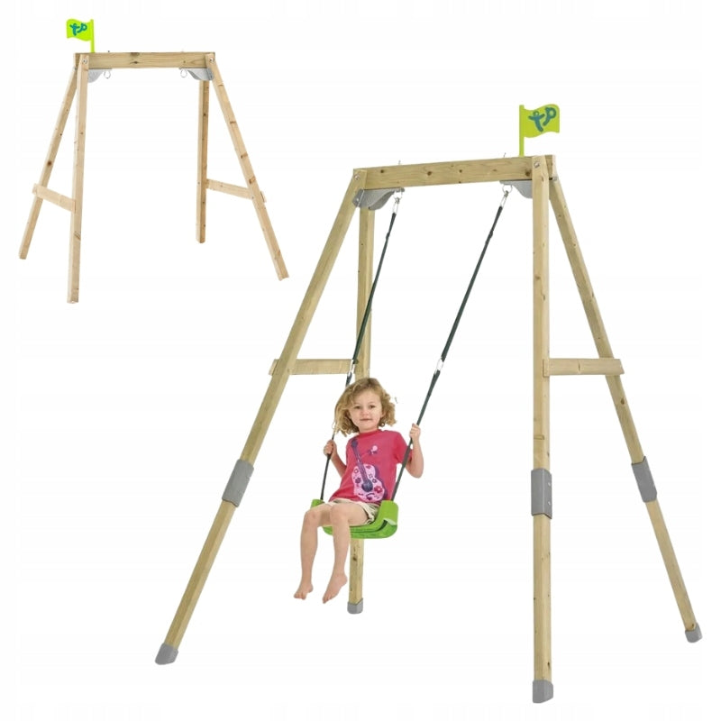 TP TOYS WOODEN GARDEN SWING FOR CHILDREN FREESTANDING WOOD FSC 6M+