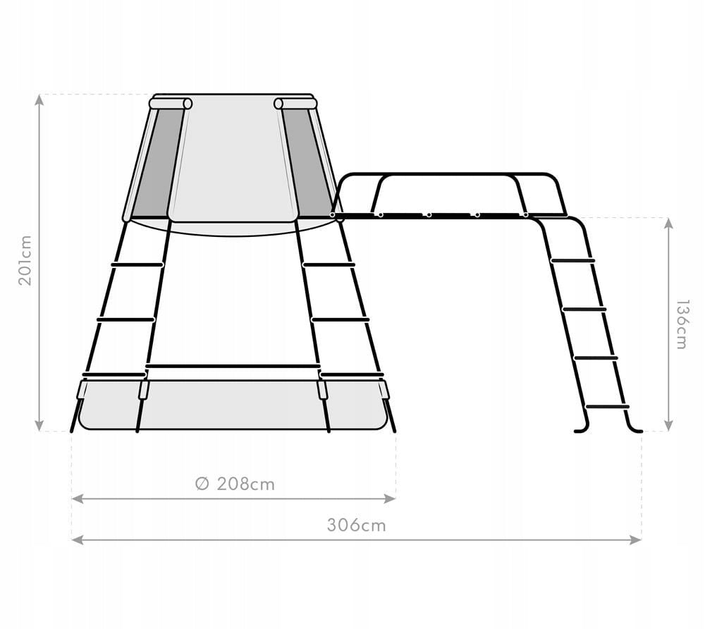 TP Toys Steel ladder explorer black 306x208x201 cm TP864 Kid's age 3＋ years