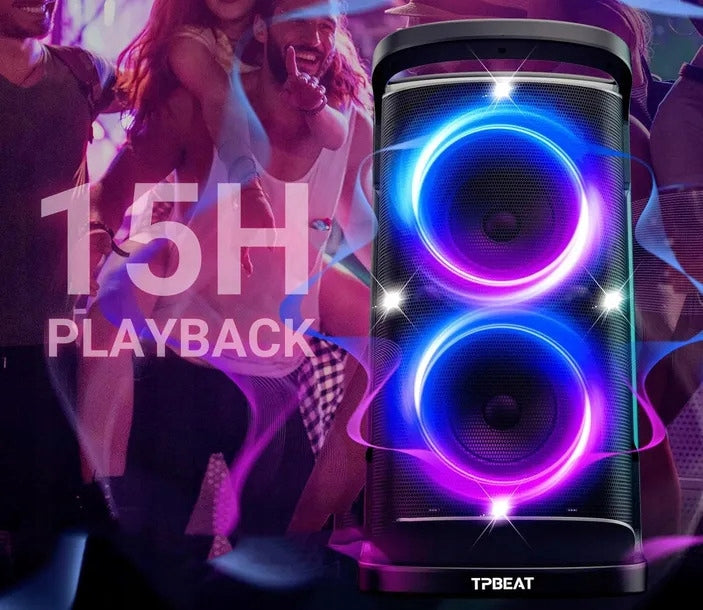 TPBEAT 160W Portable Bluetooth Speaker – Powerful Bass, Fast Charging, LED Brand no brand