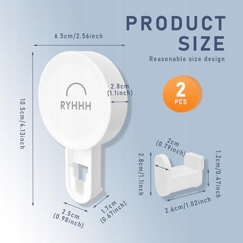 TPE SUCTION CUP WALL HOOKS FOR KITCHEN BATHROOM WITHOUT DRILLING 2 PCS Manufacturer code SWC5908151807903