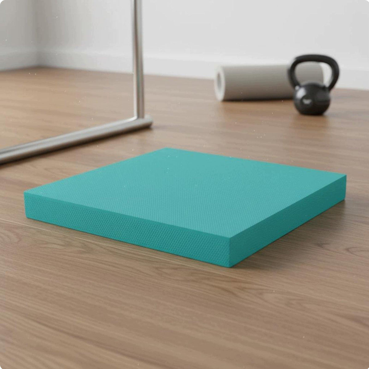 TPE Stability Cushion Thickened Design Exercise Mat 50-40-6cm Turquoise