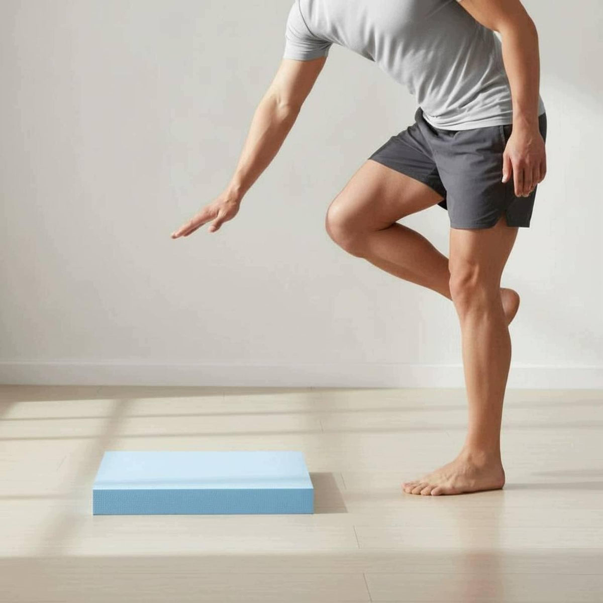 TPE Stability Cushion Thickened Design Exercise Mat Easy to 40-33-5cm Blue Packaging status original