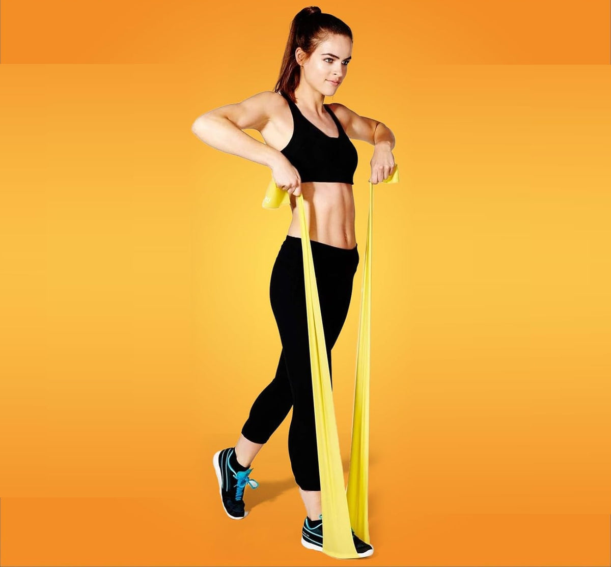 TPE TAPE RESISTANCE RUBBER FITNESS STRETCHING EXERCISE TRAINING ELASTIC 2,5m Manufacturer code DLA KOBIET