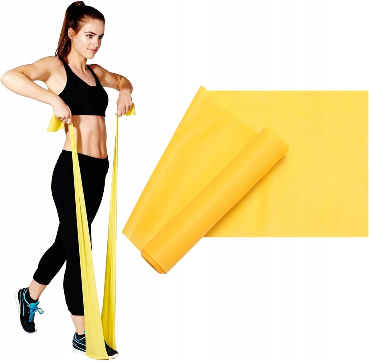 TPE TAPE RESISTANCE RUBBER FITNESS STRETCHING EXERCISE TRAINING ELASTIC 2,5m