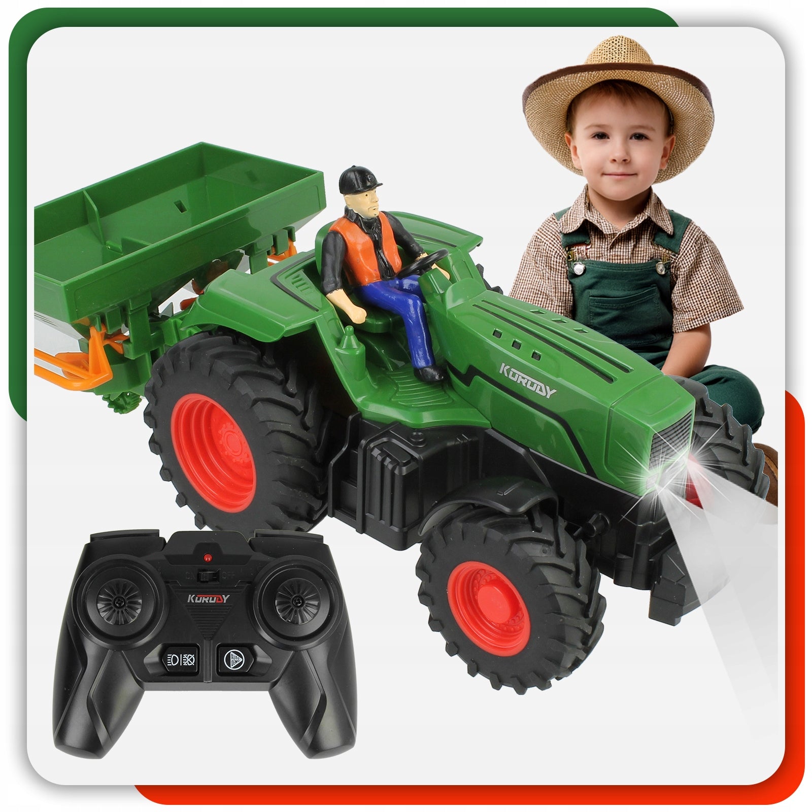 TRACTOR REMOTE CONTROLLED BATTERY REMOTE CONTROL R/C TRAILER VEHICLE TOY Brand Stator