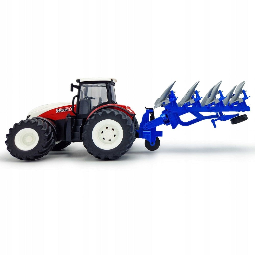 TRACTOR REMOTE CONTROLLED FOR RC REMOTE CONTROL + PLOUGH LEDS RUBBER WHEELS 37cm EAN (GTIN) 5905311335757