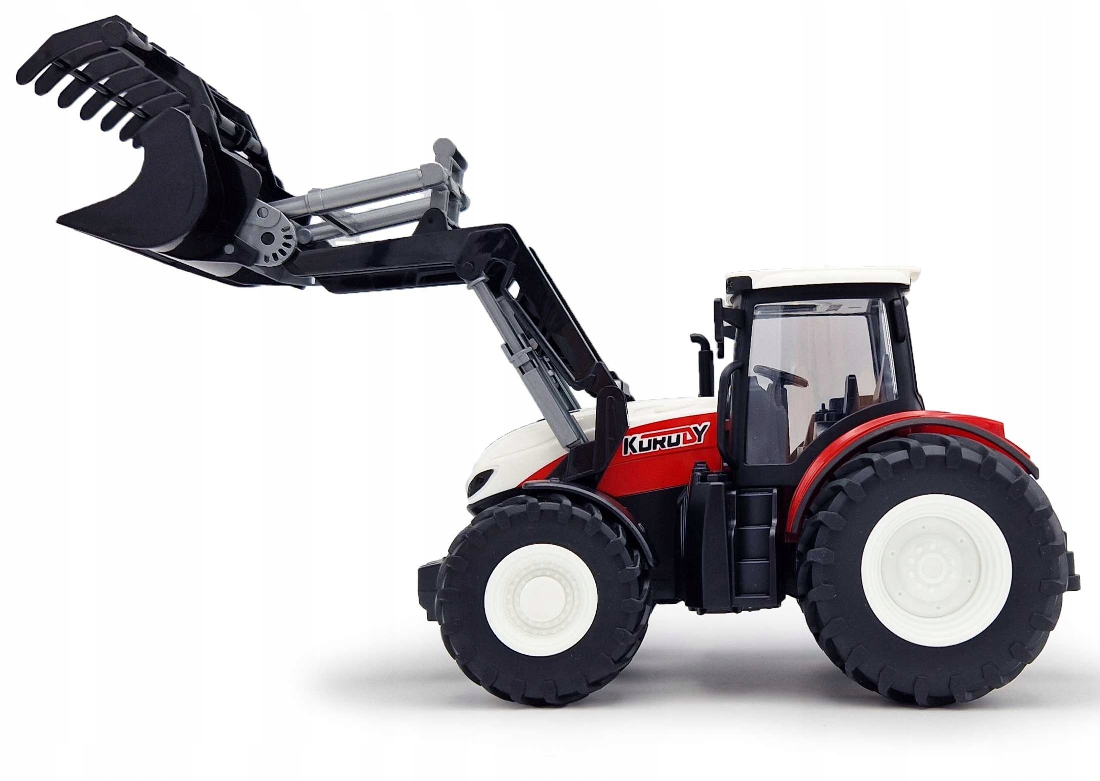 TRACTOR REMOTE CONTROLLED ON REMOTE CONTROL RC + LOADER LED RUBBER WHEELS Packaging status original