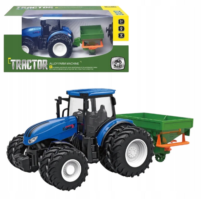 TRACTOR REMOTE CONTROLLED SPREADER RUBBER WHEELS LIGHT SOUND BLUE EAN (GTIN) 5906063030402