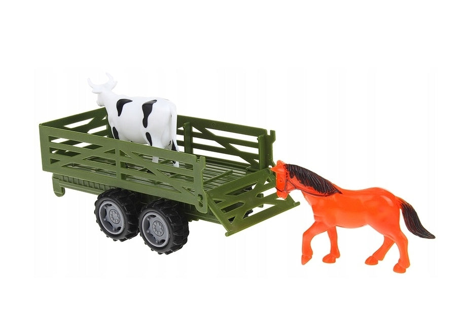 TRACTOR WITH TRAILER AND ANIMALS REMOTE CONTROLLED TRACTOR BATTERY USB Brand no brand