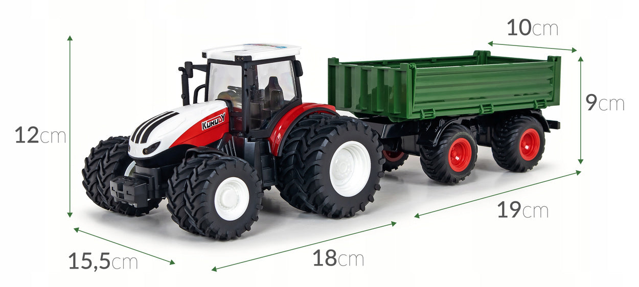 TRACTOR WITH TRAILER FOR CHILDREN BATTERY OPERATED GIFT BATTERY AND LED TOY Brand Sapphire Kids