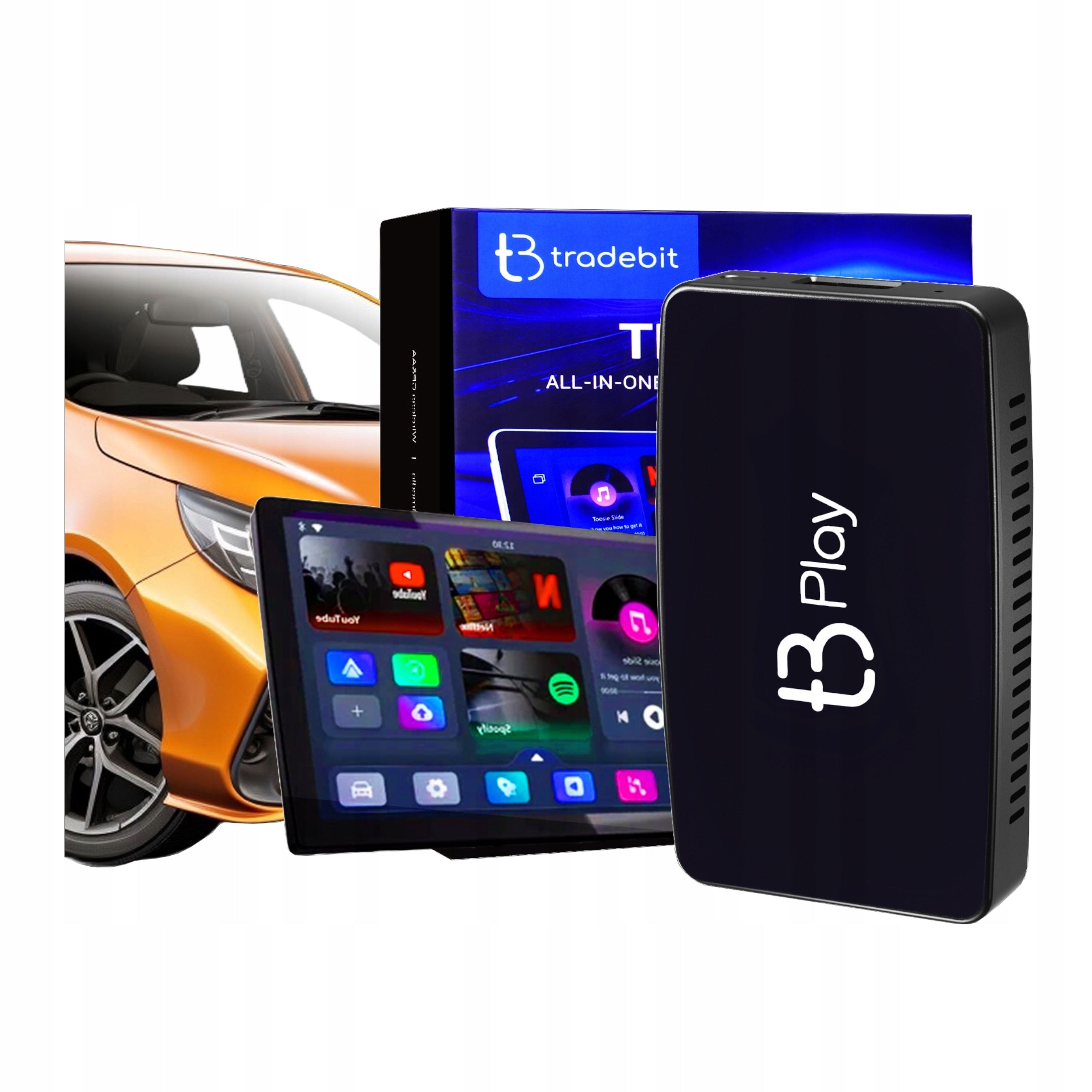TRADEBIT TB Play Android Auto / Apple Carplay / Netflix / YouTube adapter