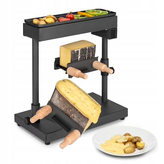 TRADITIONAL ELECTRIC RACLETTE GRILL KLARSTEIN TABLE 1000W BLACK Model Appenzell Peak