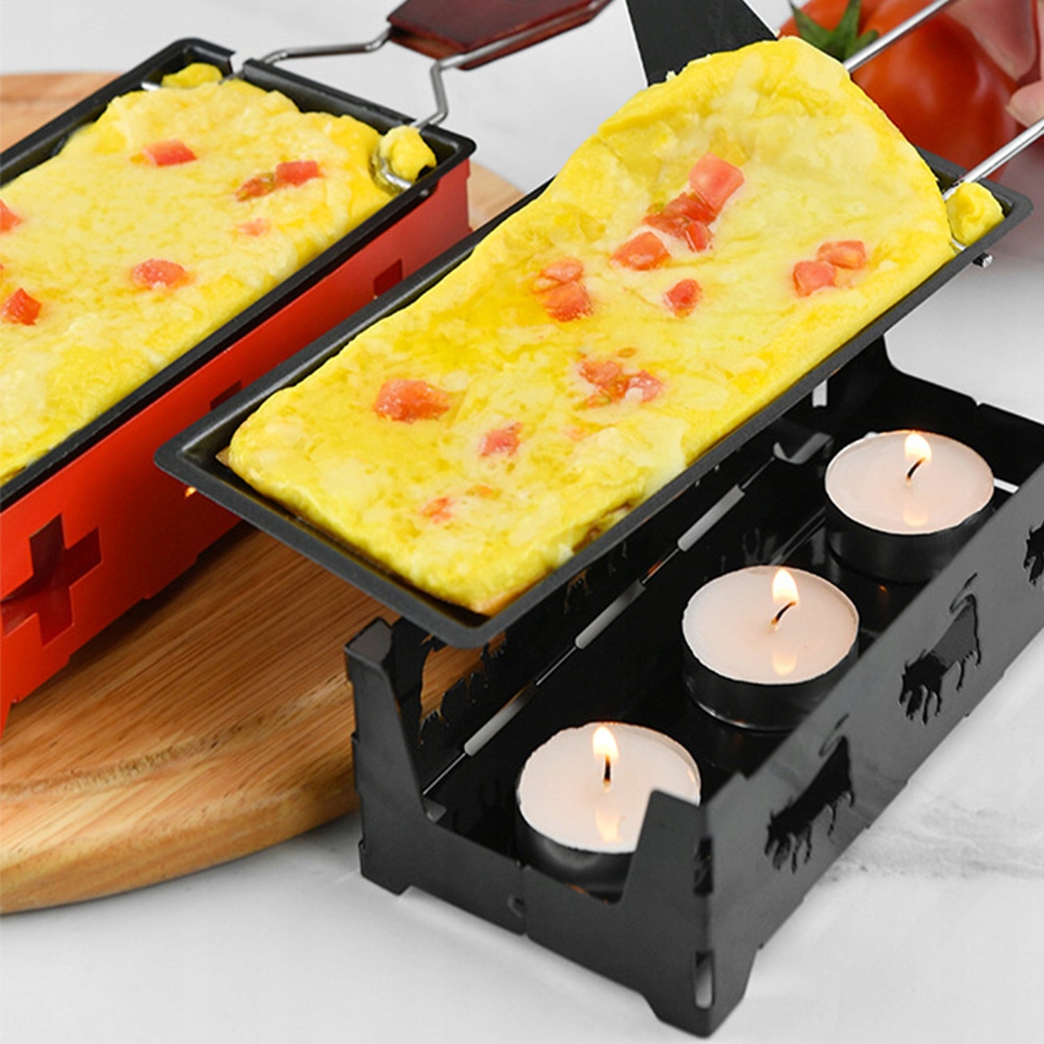 TRADITIONAL NON-STICK CHEESE MELTING GRILL SET 19x9.8x7 CM Brand no brand