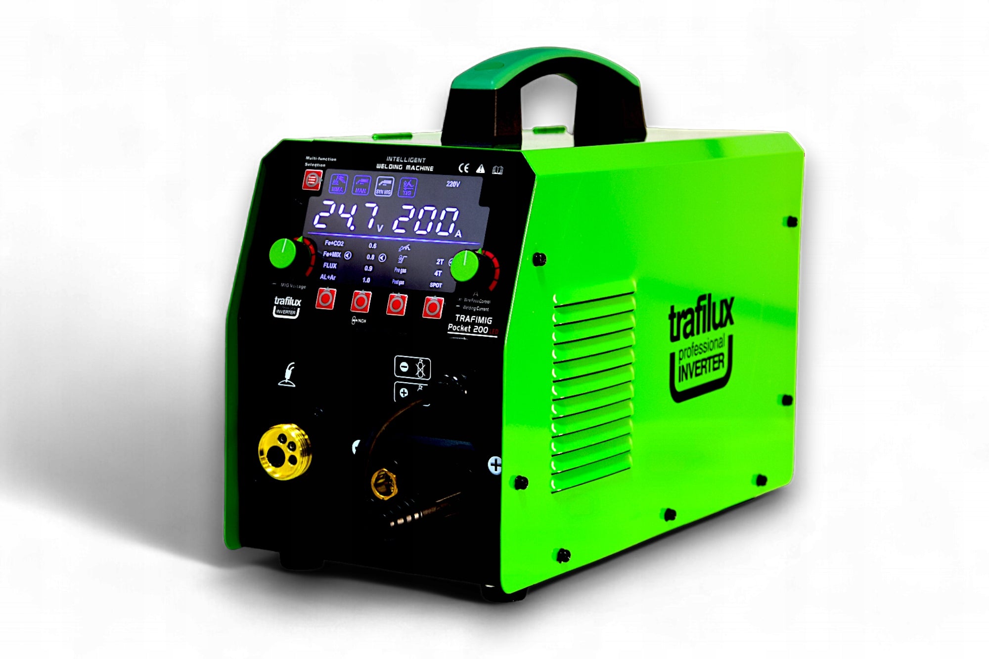 TRAFIMIG POCKET 200 Synergy MIG/MAG MMA TIG Lift FLUX 230V Brand Trafilux