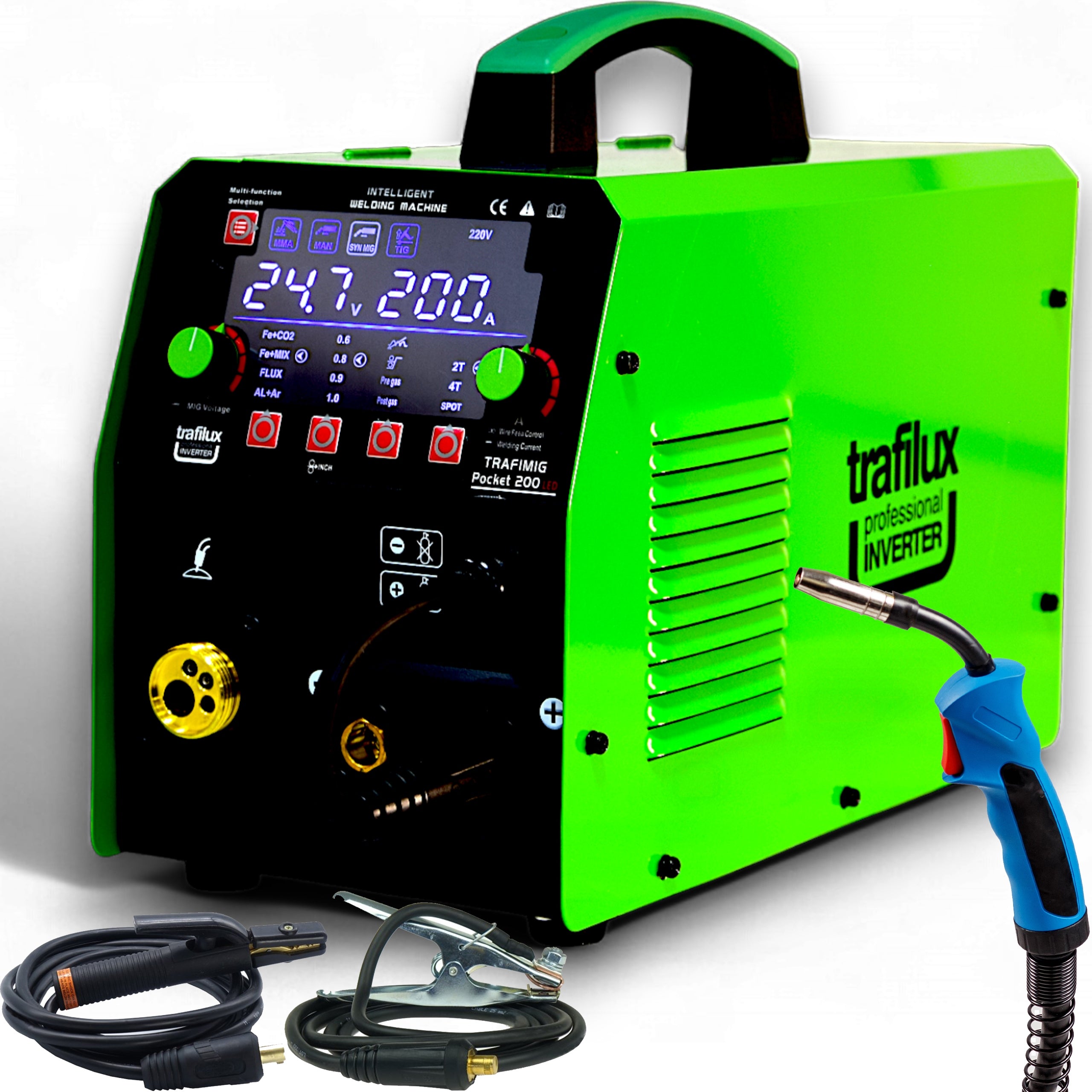 TRAFIMIG POCKET 200 Synergy MIG/MAG MMA TIG Lift FLUX 230V