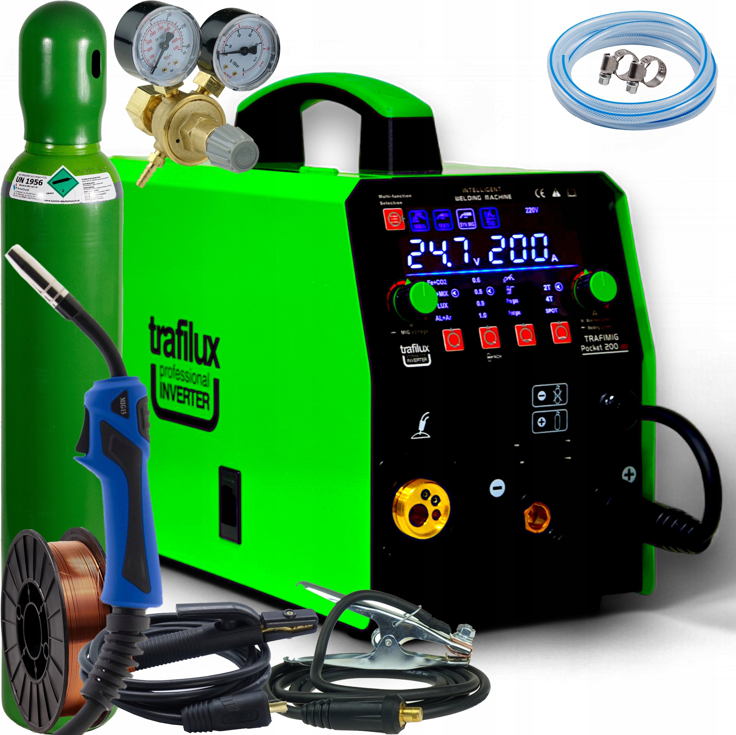 TRAFIMIG POCKET 200 Synergy MIG/MAG MMA TIG Lift FLUX SET 4