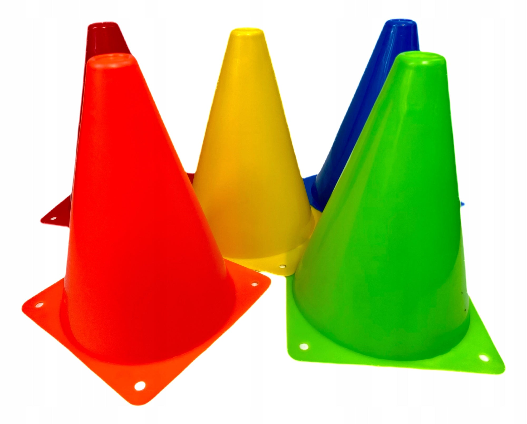 TRAINING CONES 18CM colorful cones set of 5 for games Manufacturer code PACHOŁKI TRENINGOWE 18CM