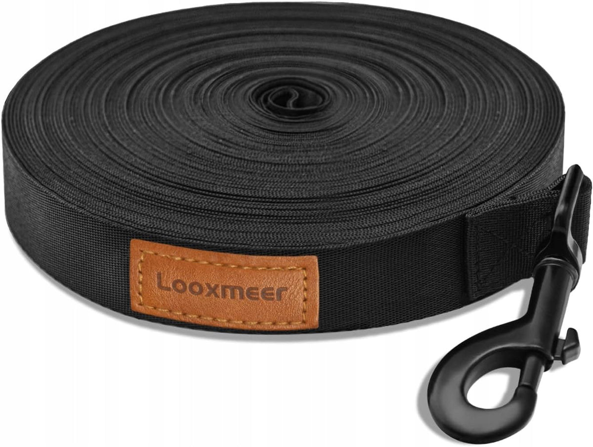 TRAINING DOG LEASH 20 M BLACK WITH HAND STRAP CARABINER Manufacturer code GXLZ9