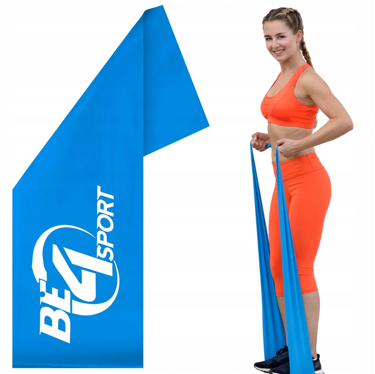 TRAINING EXERCISE TAPE FLAT BAND REHABILITATION RUBBER RESISTANCE 12-15 kg 3/5