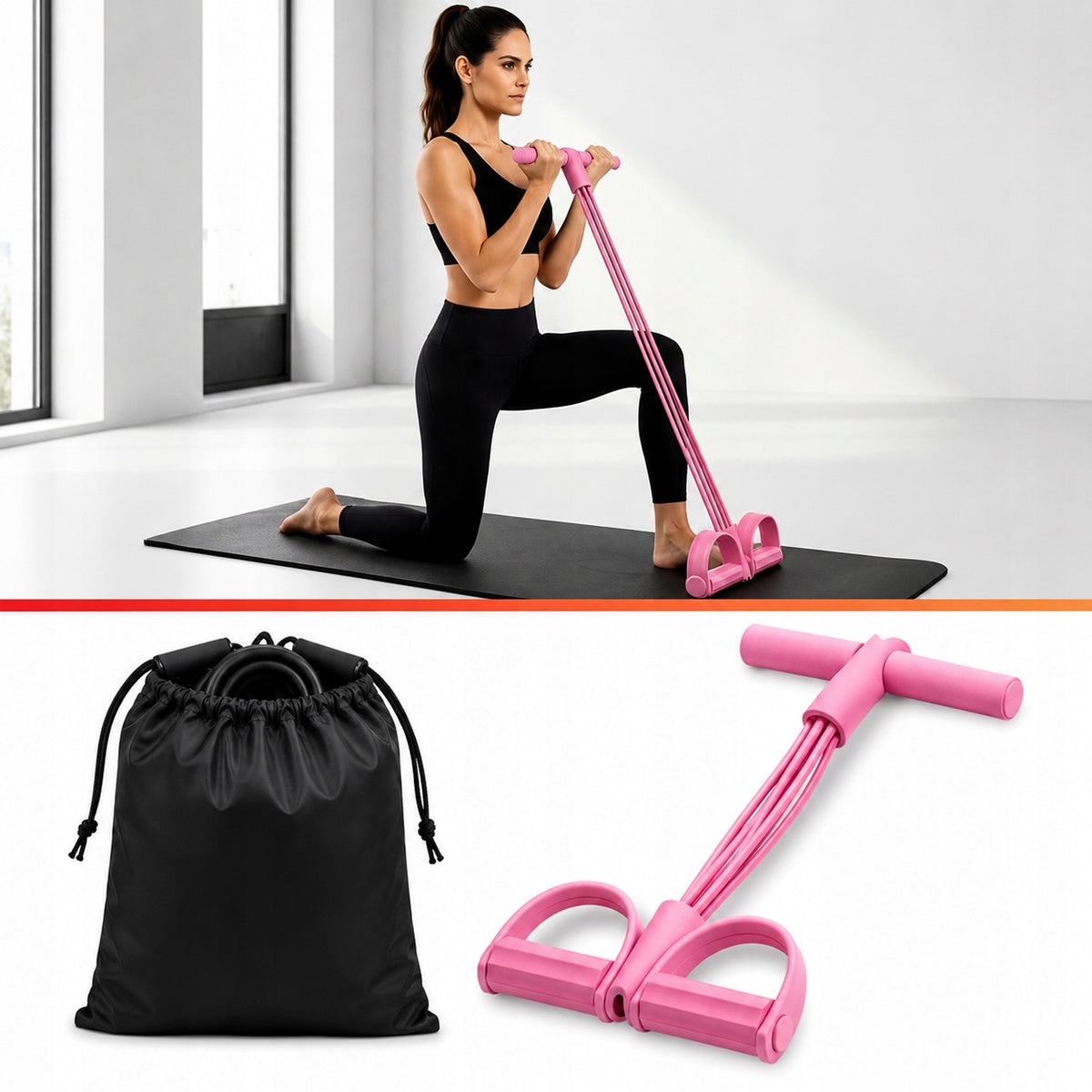 TRAINING EXPANDER RESISTANCE RUBBER FOR WOMEN FITNESS THIGH LEG EXERCISES FREEBIE Brand RBHome